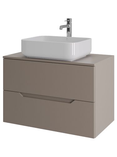 Тумба с раковиной Orange Line Li-80TuLMDF+B05-500W 80х50 цвет бежевый