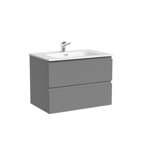 Тумба под раковину Sancos FOLK FL70ES 70х40 подвесная цвет серый
