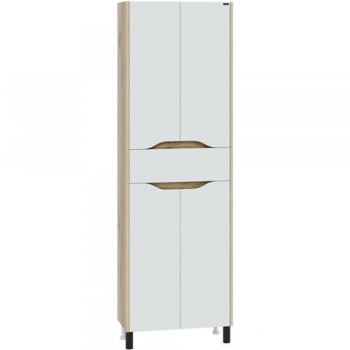 Шкаф-пенал СанТа Сатурн 700375 60х170 напольный цвет белый/коричневый