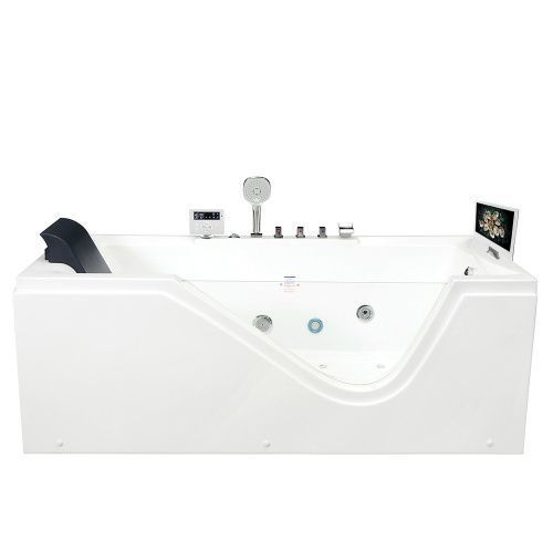 Ванна акриловая гидромассажная Gemy G9055 O R 180х90 пристенная прямоугольная с каркасом