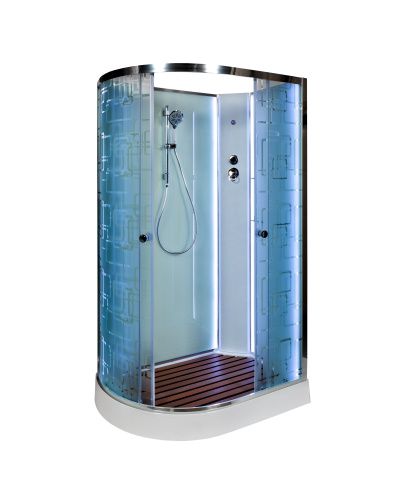 Душевая кабина AvaCan EM1512RNLED 120х80 асимметричная без крыши ориентация правая