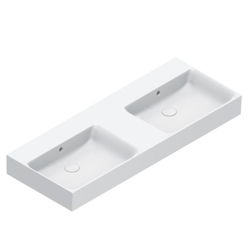Раковина керамическая Catalano Premium 221220001 120 см подвесная цвет белый без отверстий под смеситель
