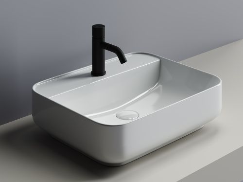 Раковина из сантехнического фарфора Ceramica Nova ELEMENT CN5015 50х40 накладная цвет белый 1 отверстие под смеситель