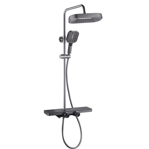 Душевая стойка ALMAes Hazar SDI-1838 настенная цвет оружейная сталь