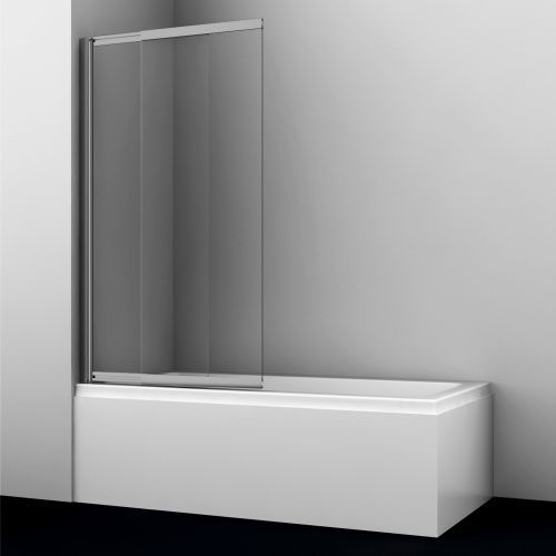Душевая шторка на ванну Wasserkraft Tauber 64S 64S02-100 100х140 стекло прозрачное профиль никель