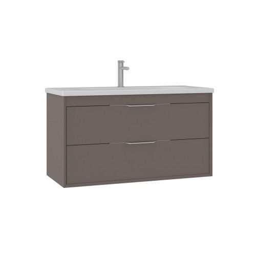 Тумба с раковиной Orka Clay 5004386 100х50 подвесная цвет коричневый