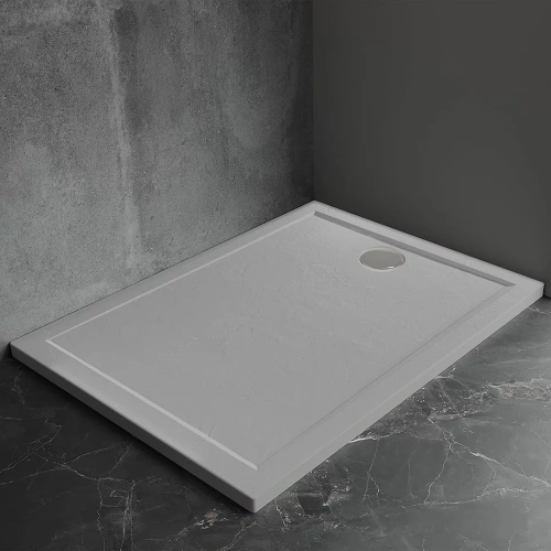 Душевой поддон Veconi Pietra PT-G-10080-RU 100х80 искусственный камень серый