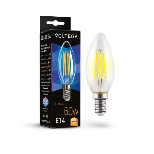 Лампочка светодиодная Voltega Candle 6W 7198