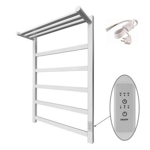 Полотенцесушитель электрический Маргроид Вид 81-10 профильный 8110p-8050-1083-9016R 55х80 белый