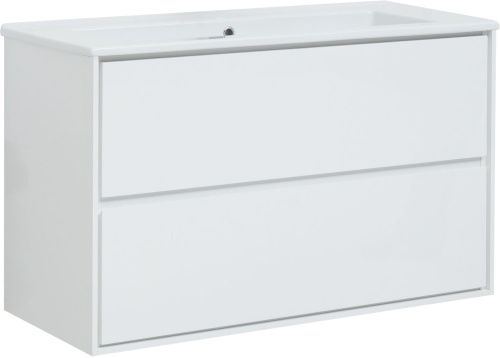 Тумба под раковину Aquanet Милан 00339970 110х50 подвесная цвет белый