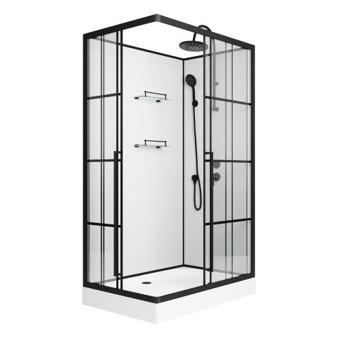 Душевая кабина Niagara Standart ST120/80/15QR/KL/BKT 120х80 прямоугольная без крыши ориентация правая