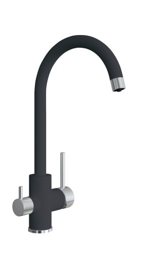 Смеситель для кухни Uperwood Quartz UPD-Q-01-04 UPD-Q-01-04 на мойку черный