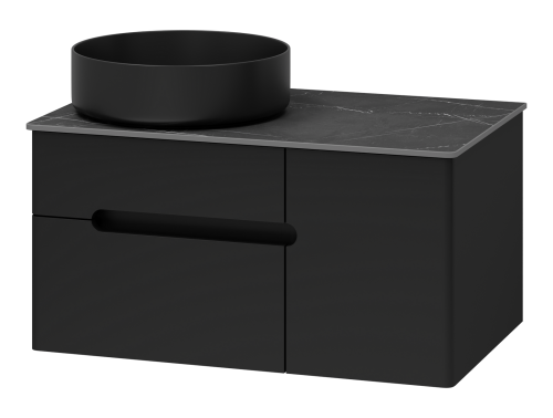 Тумба под раковину Misty Роял П-Роя-01080-021П2Я 80х50 подвесная цвет черный