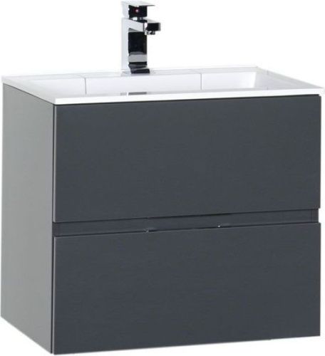 Тумба с раковиной Aquanet Алвита 00213094 60х50 подвесная цвет серый