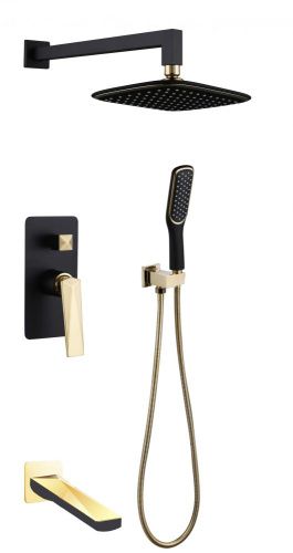 Душевая система Boheme Venturo 384-B-2 встраиваемая в стену цвет черный