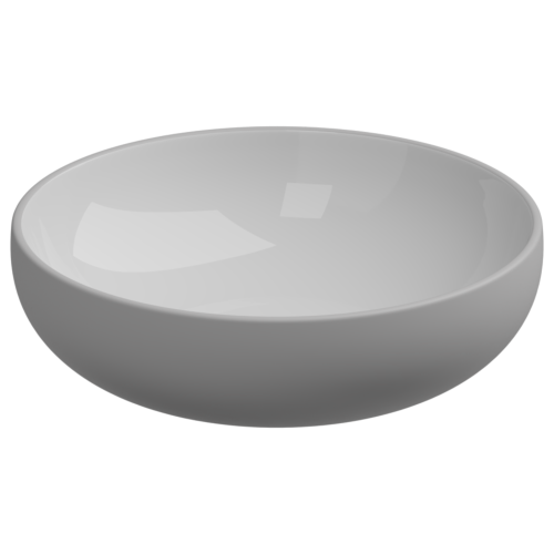 Раковина керамическая GSG Ceramic Design Easy EALAVRO45BI000/033 50х50 накладная цвет белый/серый без отверстий под смеситель