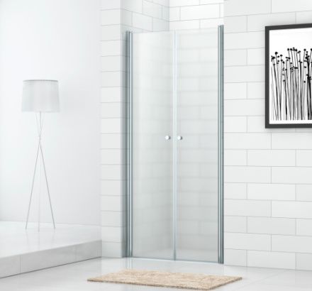 Душевая дверь Cezares ECO ECO-O-B-2-90-P-Cr 90х190 стекло рифленое профиль хром