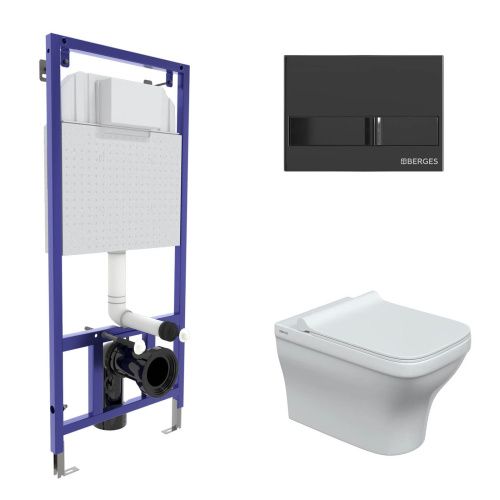 Комплект унитаз с инталляцией и клавишей смыва Berges NOVUM 042454