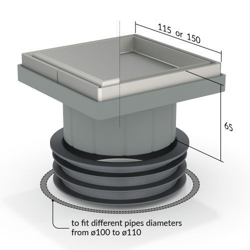 Душевой трап OMP Tea Kalamata 9977.592.9 10х10 хром