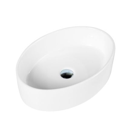 Раковина из сантехнического фаянса BelBagno BB1049 50х40 накладная цвет белый без отверстий под смеситель