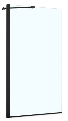 Душевая шторка на ванну Azario Merrit AZ-NF6310-1 800 BLACK 80х140 стекло прозрачное профиль черный ориентация универсальная