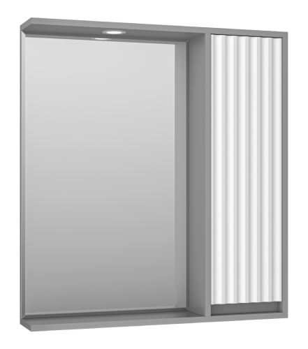Зеркало-шкаф Brevita Balaton BAL-04075-01-01П 70х80 подвесной цвет белый/серый