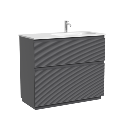 Тумба под раковину Sancos FOLK Floor FL100FRGS 100х40 напольная цвет серый