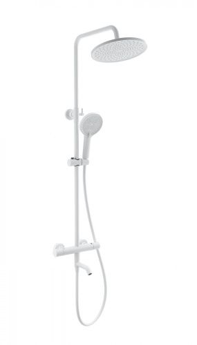 Душевая стойка Wonzon & Woghand Inn WW-B3065-T1-MW настенная цвет белый с термостатом