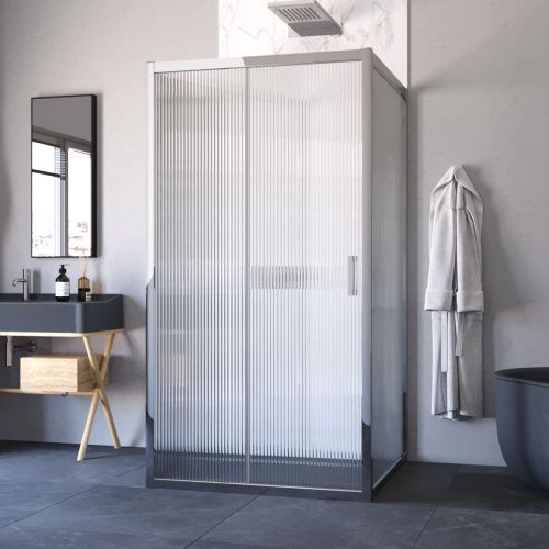 Душевой уголок Vegas-Glass ZP-U TUR+NOVO ZP-U TUR NOVO 120*100 08 Moru 120х100 стекло рифленое профиль хром без поддона