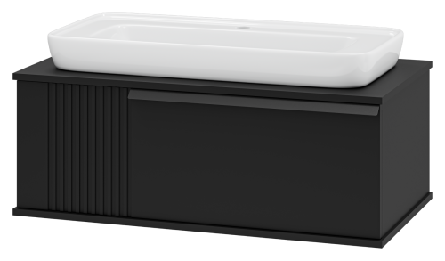 Тумба под раковину Brevita Savoy SAV-09090-0301Я 90х50 подвесная цвет черный