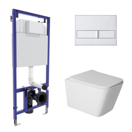 Комплект унитаз с инталляцией и клавишей смыва Berges NOVUM 043398