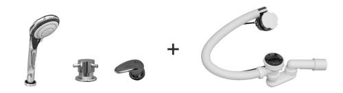 Смеситель RavSlezak D464.5/NP1/570 на борт ванны хром