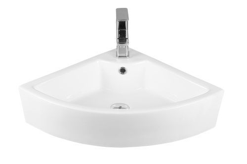 Раковина из сантехнического фарфора Milleau PERL MU7076B-GW 60х30 подвесная цвет белый 1 отверстие под смеситель