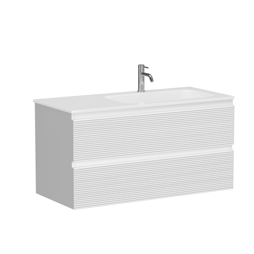 Тумба под раковину Sancos FOLK FL100RW 100х40 подвесная цвет белый
