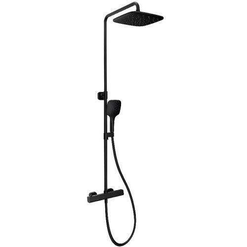 Душевая стойка Ravak 10° X070160 настенная цвет черный с термостатом