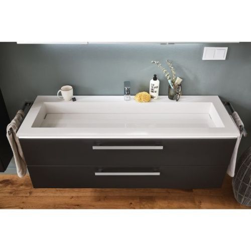 Раковина из искусственного камня Puris Star Line WME914E61 140х50 накладная цвет белый 1 отверстие под смеситель