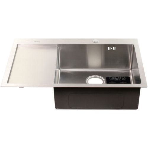 Кухонная мойка Melana ProfLine D7851H-R сатин 80х50 цвет серый поверхность матовая