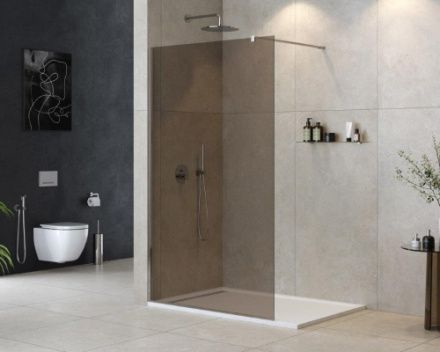 Душевая перегородка Cezares LIBERTA LIBERTA-L-1-120-120-BR-Cr 120х195 стекло тонированное профиль хром