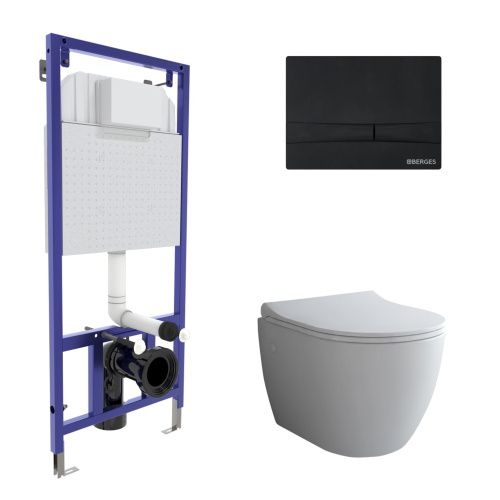 Комплект унитаз с инталляцией и клавишей смыва Berges NOVUM 043273