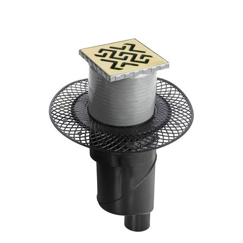 Душевой трап Berges PLATZ Antik 094060 25х25 бронза