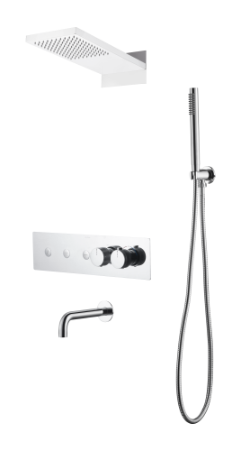 Душевая система Boheme Fusion 131-2-CR встраиваемая в стену цвет хром с термостатом