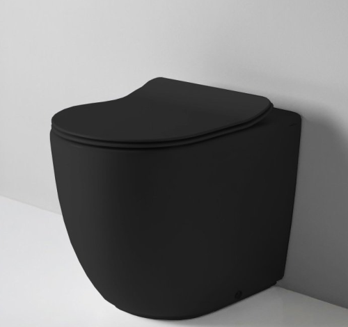 Чаша унитаза приставная Artceram File 2.0 FLV007 17 00 цвет черный без сиденья безободковая душевой смыв