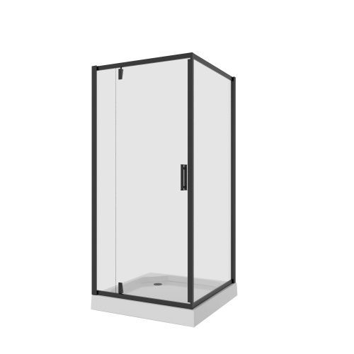 Душевой уголок Niagara Nova 68010811BLACK 90х90 стекло прозрачное профиль черный без поддона