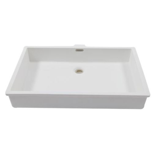 Раковина из искусственного камня MonteBianco Castello Uno 12113 50х40 встраиваемая цвет белый без отверстий под смеситель