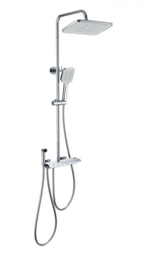 Душевая стойка Wonzon & Woghand Muse WW-B4132-A-CR настенная цвет хром с термостатом