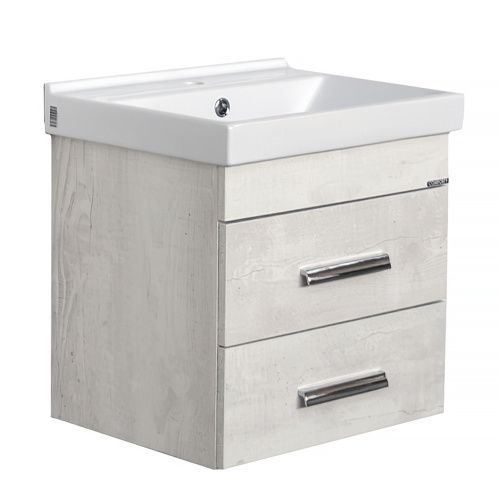 Тумба с раковиной Comforty Никосия 00-00017091CF 50х40 подвесная цвет серый