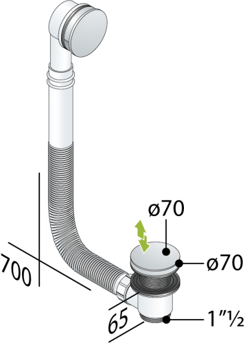 Слив-перелив для ванны OMP Tea 2868.660.6XD