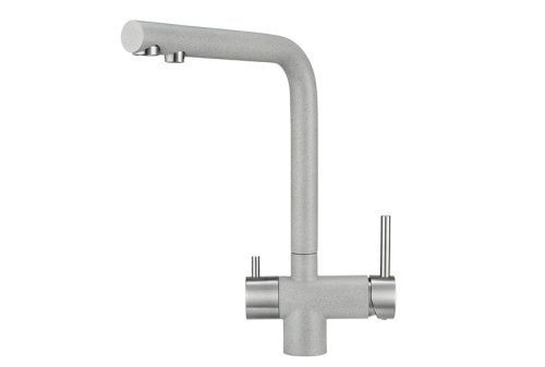 Смеситель для кухни Granula 2305, БАЗАЛЬТ на мойку серый