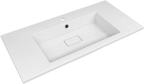 Раковина из искусственного камня Florentina Персона 1000 10.240.01000.001 100х50 накладная цвет белый 1 отверстие под смеситель