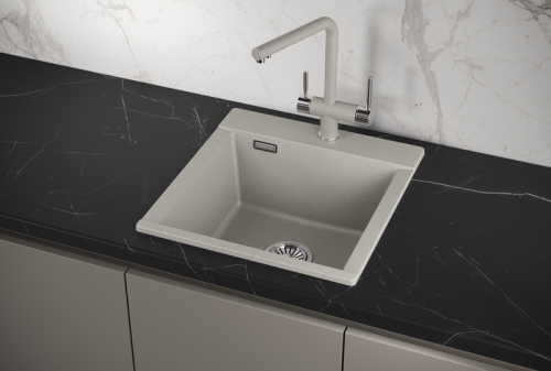 Кухонная мойка Granula 4701, БАЗАЛЬТ 45х50 цвет серый поверхность матовая